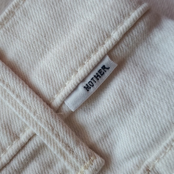 MOTHER CREAM WHITE ACT NATURAL THE HUSTLER ROLLER HEELS HIGH WAISTED JEA… - Picture 4 of 16